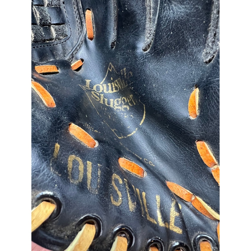 Louisville Slugger Baseball Glove Black Leather Youth Infield Outfield - Picture 6 of 9